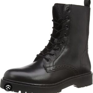 Women's Black Lace Up Boots